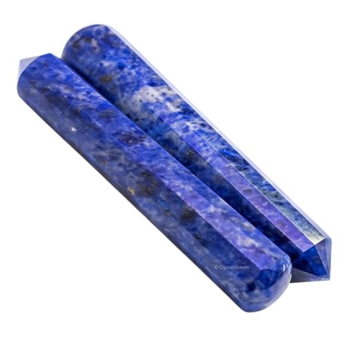 Image of Sodalite Crystal Wand - Pointed Crystal Wand for Energy Healing, Chakra Balancing, Meditation and Home Decor - Crystals and Healing Stones for Gift