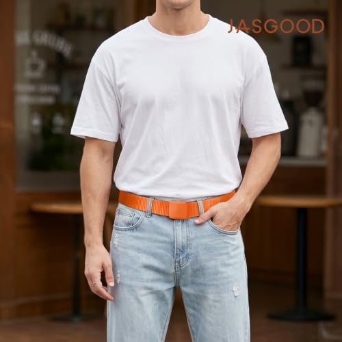 Image of JASGOOD Nylon Canvas Breathable Military Tactical Men Waist Belt With Plastic Buckle