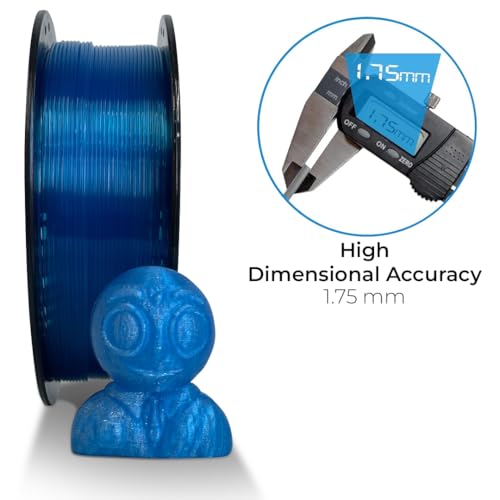 Image of NFIL3D Premium HS PLA+ Clear Blue - 3D Printing Filament | Compatible with All 3D Printers | 1.75mm | 1Kg Gross Weight