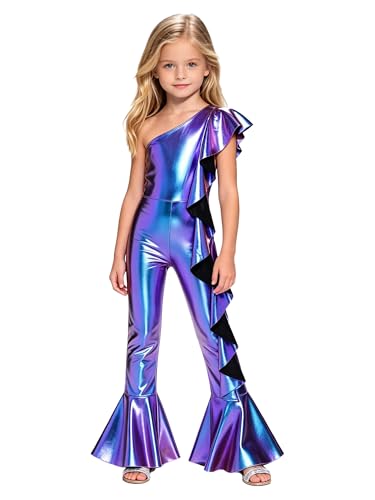 Mono largo niña azul de vestir moderno estilo bodysuit rompevientos campana de 11 a 12 años