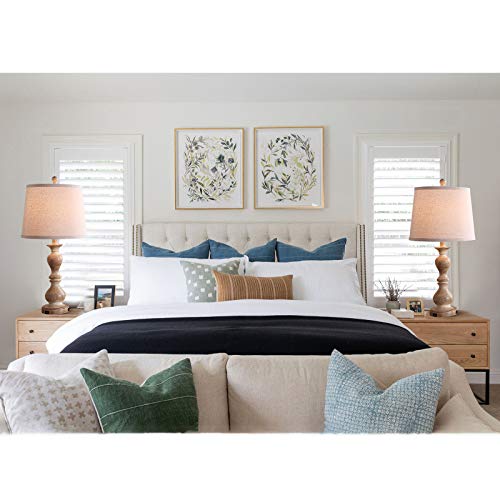 Dungoo 001 Farmhouse Table Lamp Set Of 2, 26 Inch Resin Bedside Nightstand Lamp thumb #3