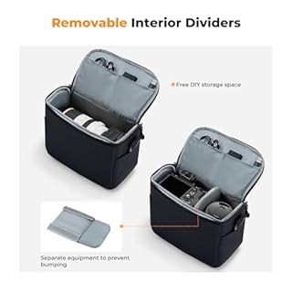 K&F CONCEPT Borsa per fotocamera, piccola borsa a tracolla singola Crossbody Custodia con cinghia regolabile compatte Borse per macchina fotografia DSLR/SLR/Mirrorless-blu marino