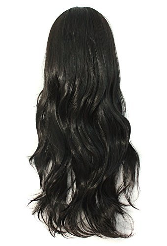 Mapofbeauty 28" 70 Cm Long Curly Hair Ends Costume Cosplay Wig (Black) #TOP1