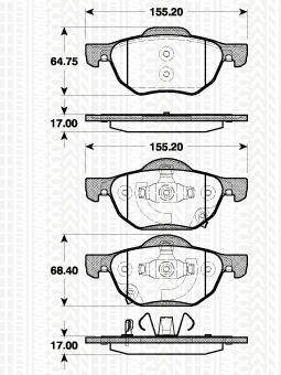 Kit plaquettes Triscan 8110 40010 pour trajets quotidiens et départs en vacances
