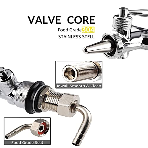 Bierzapfhahn Einstellbare G5/8 Gewinde Bierhahn Chrome Fassbierhahn, Einstellbarer Bier Zapfhahn für Hause Bar Restaurants – Bild 7