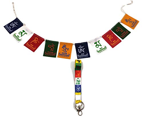 Tickright® Tibetan Ladakh Prayer Flag and Hook Small Key Chain for Bike Tickright® Tibetan Ladakh Prayer Flag and Hook Small Key Chain for Bike