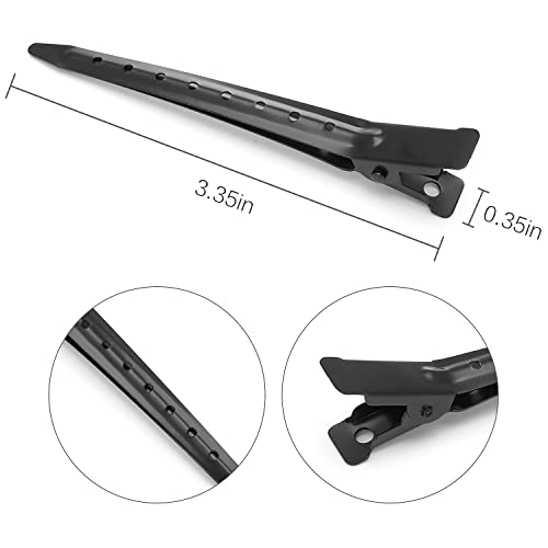 Limko 30 Packs Hair Clips Duck Bill Clips, Rustproof Metal Curl Clips With Holes For Hair Styling (Black (30 Pack)) #TOP1