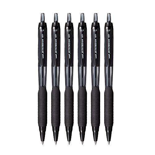 Image of uni-Ball NBGK - 07 Refill & UNI-BALL UNJSP101BK6 Jetstream Roller Ball Pen Set - Pack of 6