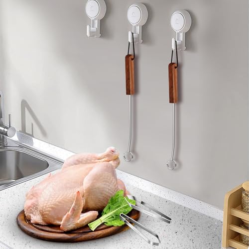 KONIDUN Lung Scraper of Chicken Processing Equipment, Easily Removes Poultry Lungs, Acacia Wood Handle, Chicken Butchering Equipment That Efficient Gutting Tool for Turkey, Chicken - Image 8