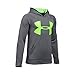 Under Armour Boys' Storm Armour Fleece Highlight Big Logo Hoodie, Graphite/Fuel Green, Youth X-Small