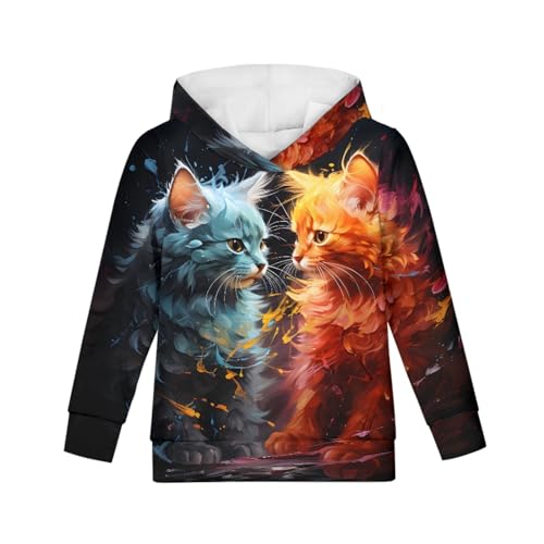 Image of GLUDEAR Teen Boys Girls Novelty Animal Galaxy Hoodies Sweatshirts Pullover
