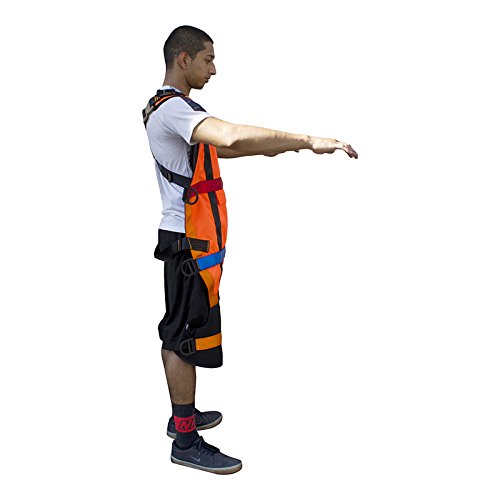 Fusion Super Ripper Zipline Harness With Rigging Plate And 4 Carabiners, Orange/Black #TOP2