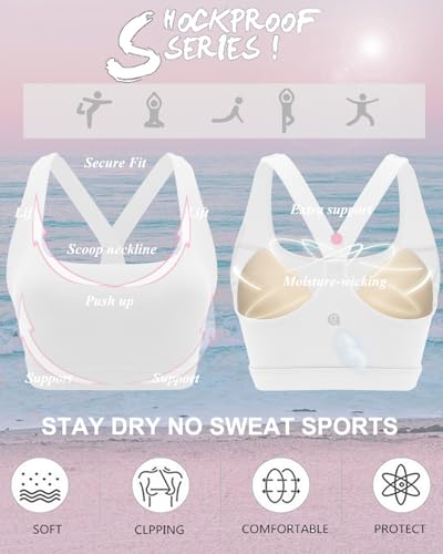 Image of RUNNING GIRL Sports Bras for Women, Molded Cup High Impact Sports Bra Workout Bras for Women High Support Racerback