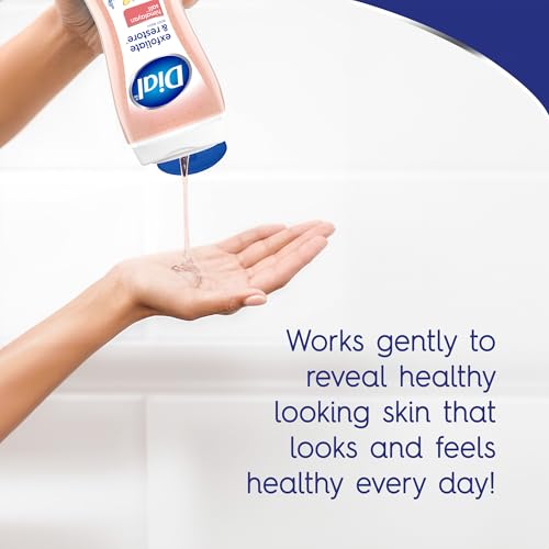Image of Dial Body Wash, Exfoliate & Restore Himalayan Salt, 16 Fl Oz, Hydraclean Complex & Vitamin E, Gentle, Leaves Skin Feeling Nourished, Dermatologist-Tested, No Parabens & Sulfates,(Pack of 8)