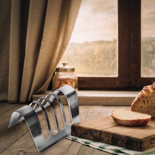 Soporte para pan de molde Outanaya elegante de acero inoxidable 7