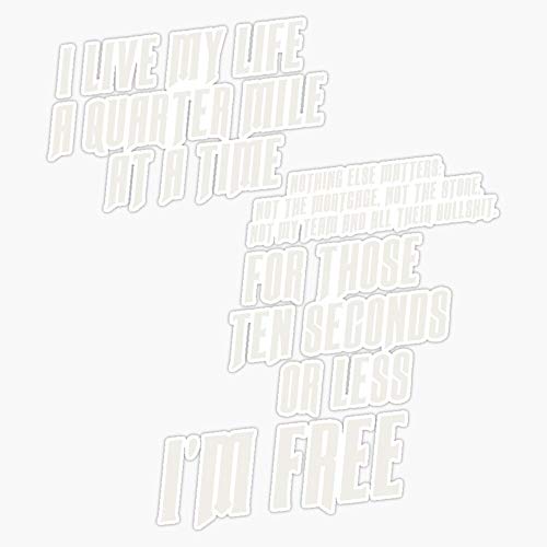 The Fast And The Furious - I Live My Life Vinyl Waterproof Sticker Decal Car Laptop Wall Window Bumper Sticker 5