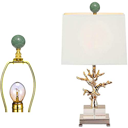 Hyamass GRSTONE235 2Pcs Green Natural Stone Shaped Lamp Finial 2 Inch Lamp Shade Finial Decoration Accessories thumb #3