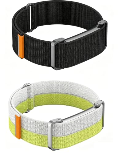 TingYR Armband Kompatibel mit Google Fitbit Air Verstellbares gewebtes Nylon-Uhrenarmband Ersatzarmband mit hochwertiger goldener Metallverstellschnalle und Metall-Schutzhülle.