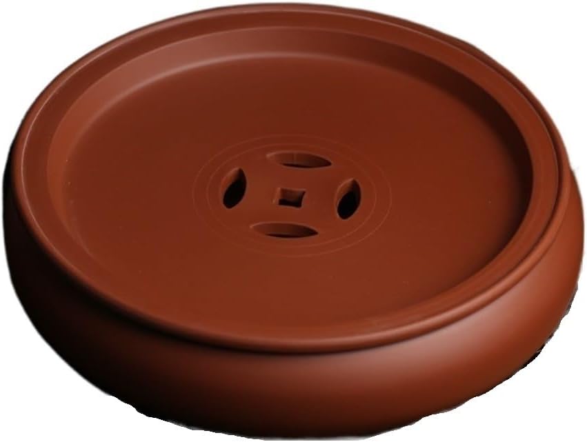 Kung Fu Tea Tray Round Set Red Double-Layer Memory Water Storage 10 Inches Table (As Show Fits All)