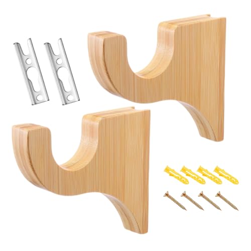 カーテンロッドブラケット - 棒サポートハンガー 2点,カーテンロッドブラケット | 天井・壁・窓・クローゼット・アパート・部屋内用