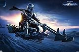 Trends International Star Wars: The Mandalorian - Grogu Sunset Speeder Wall Poster, 34L x 22.4W, Premium Unframed Version