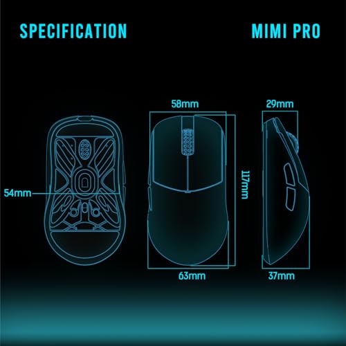 Image of Lamzu Atlantis Mini Pro Wireless Gaming Mouse, Ultra Lightweight 51g, Mechanical Switch,26000 DPI,Symmetrical,MCU Nordic 52840,Silver TTC Encoder,PAW3395 Sensor, 4K Compatible (Matcha Green)