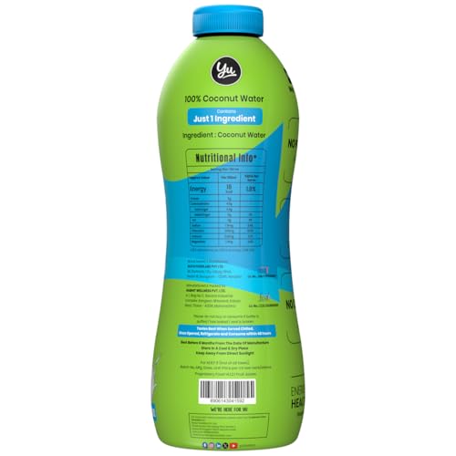 Image of Yu Foodlabs - 100% Natural Coconut Water - Zero Preservatives - No Added Sugar - 1 Litre