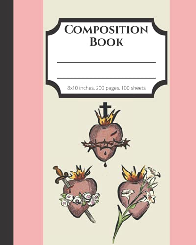 Three Hearts JMJ Composition Notebook: for Catholic Kids and Adults