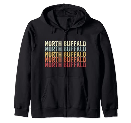 North Buffalo Pennsylvania North Buffalo PA Retro Vintage Zip Hoodie
