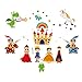 Stickers muraux amovibles en PVC pour chambre d'enfant Motif château princesse et chevalier