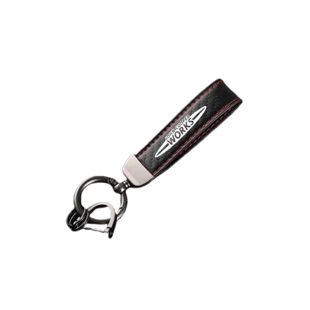 MJHQWE Car Keyring for Mini John Cooper Works Clubman Countryman, Key Chain Holder with Anti Lost Ring Car Accessories