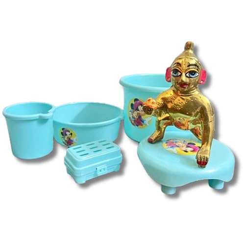 Image of Laddu Gopal Ji Bath Set | Bathing Accessories for Kanha Ji | Pooja Essentials