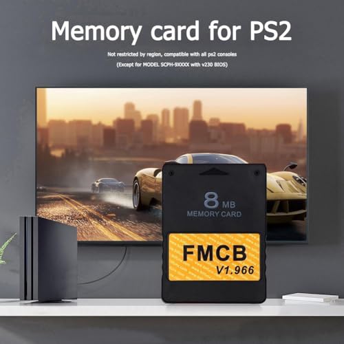 Image of inchMemory Card for PS2 with Free McBoot FMCB v1.966 - Plug and Play for PlayStation 2, Run Games from USB or Hard Disk, Retro Gaming Compatible with PS2 Fat & Slim (Excludes SCPH-9000xxx) (8MB)