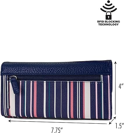Nautica Money Manager RFID Slim and Small Wallet for Women - Credit Card Holder with Coin Purse and Zipper Wallet, Women's Clutch Organizer - Image 3
