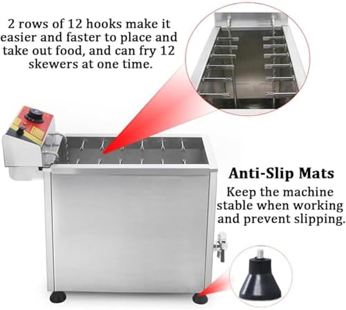 25L Electric Deep Fryer for Corn Dogs, Professional Snack Maker, High Capacity Korean Style Fryer, 110V, Ideal for Parties & Events, Commercial Use