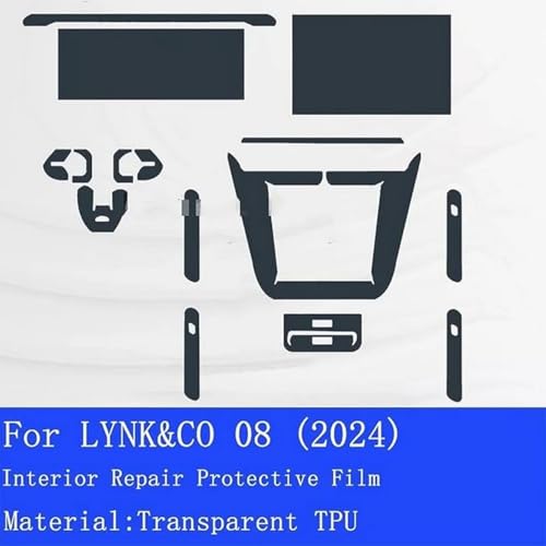 Película protectora de TPU para LYNK&CO 08 2024 que evita arañazos en la caja de cambios 5