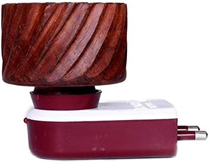 SUKHNIDHI Rosewood Electric Kapoor Dani Incense Holder Burner Plug Camphor Aroma Diffuser Kapoor Burner for Home, Office.