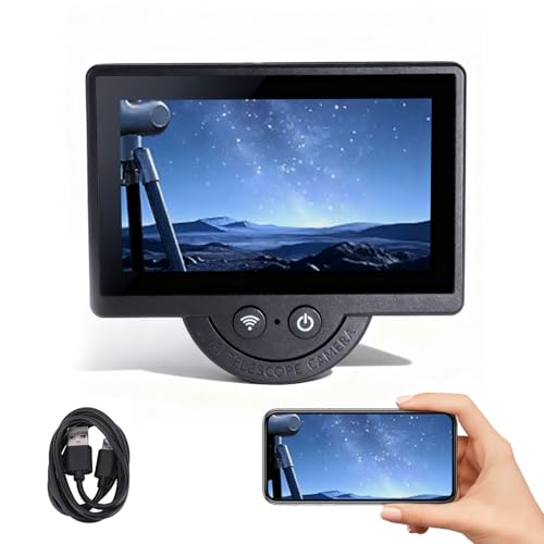 Goshyda WiFi Electronic Eyepiece Camera, HD 1080P Digital Telescope Eyepiece Camera with 4.3 Inch HD Screen, for 26-47mm Telescopes