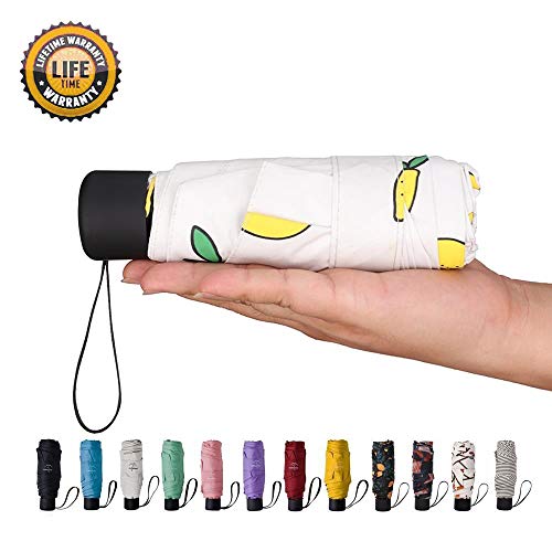 Goothdurs Mini Travel Compact Umbrella –Small Lightweight Folding Sun Umbrella with 95% UV