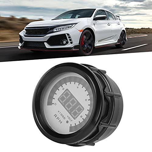 Car Tachometer，Digital Tachometer 52Mm/2In 0‑9999 Rpm Replacement For 12V 4/6/8 Cylinder Gasoline Vehicles #TOP1