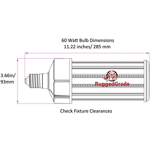 Ampoule maïs LED 100W sans bruit pour remplacer halogénures 5000W - 2