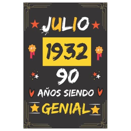 CUADERNO, JULIO 1932, 90 Años Siendo Genial: Regalo de 90 cumpleaños para mujeres y hombres, ideas de 90 cumpleaños... un cumpleaños... divertido, ... regalo de 90 cumpleaños para él/ella.