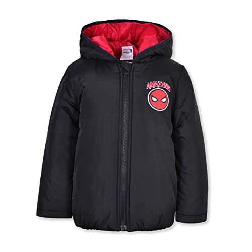 marvel spider-man boys 2 piece zip up jacket and overall snowsuit set for toddlers and little kids