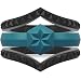 Rinfit Silicone Wedding Ring for Women Set of Thin and Stackable Designed Rings. Comfortable, Soft, Rubber Bands (8.5-9 (18.95mm), Black, Dark Teal) V3 Size 9