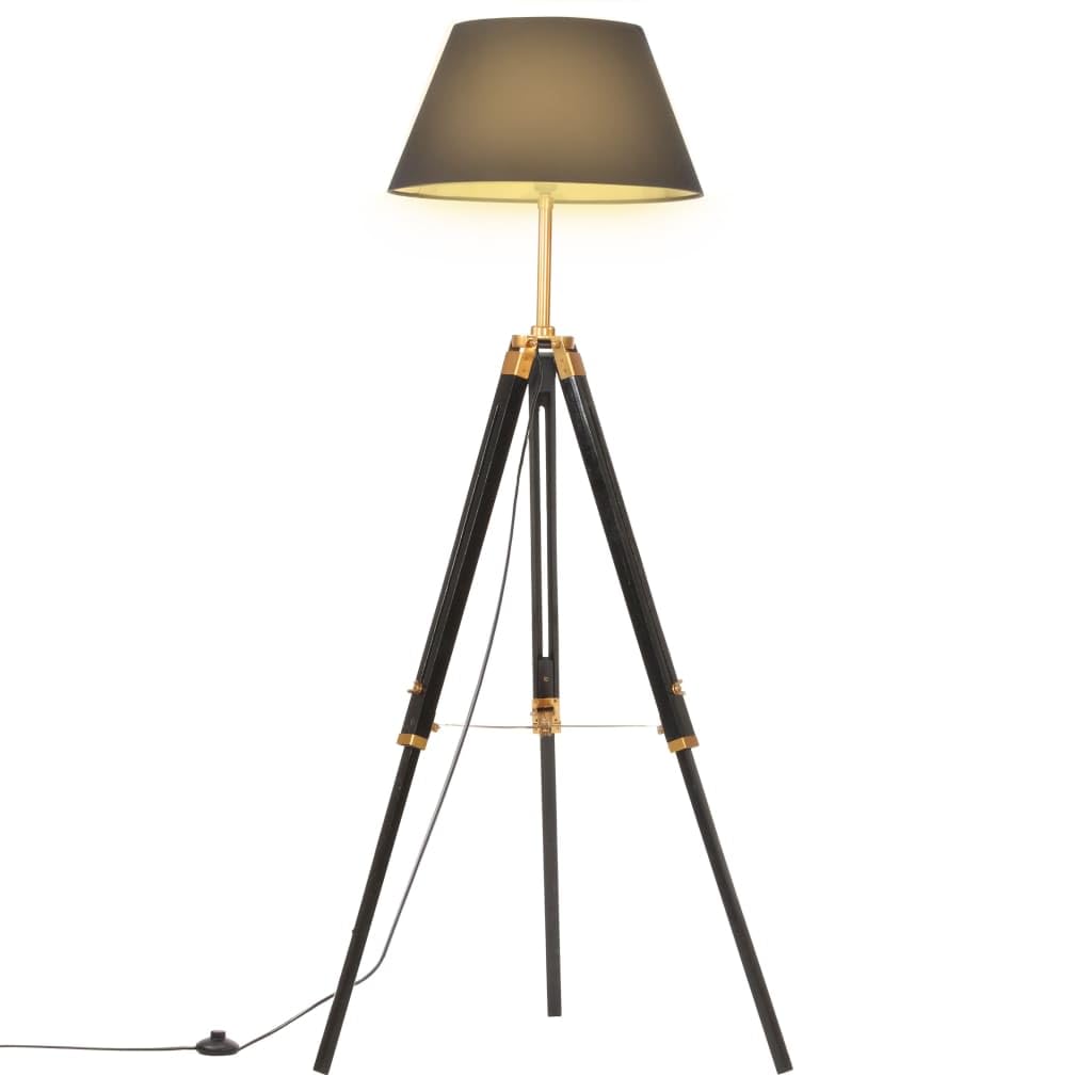 Lámpara de trípode en madera de teca para iluminar tu salón con estilo nórdico