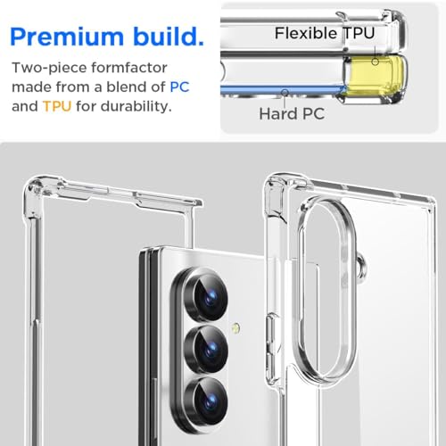 Image of TechTrendz Ultra Hybrid Transparent Case for Samsung Galaxy Z Fold 8 Ultra Case, Corner Protective Shockproof Military-Grade Drop-Proof Anti Yellowing Clear Cover Compatible with Galaxy Z Fold8 Ultra
