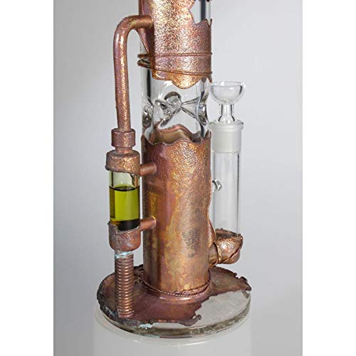 BL Glas Bong 'Archimedes Reactor' Icebong mit Kupfermantel 40 cm/Ø 50mm / Schliff: NS 19 (18,8mm) / Wandstärke:7mm… – Bild 3