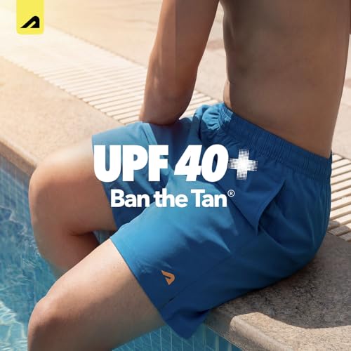 Image of Boldfit Swimming Shorts for Men Stretchable Fit Swim Trunk for Men Swimming Jammers for Man Adjustable Swim Short for Mens Breathable Quick Drying Shorts for Swimming Swimwear for Mens - Blue M