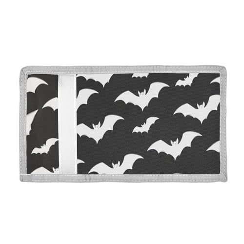 Bolaz The Trifold Camouflage Wallets-Bat Pattern,Customized Coin Case Lightweight Card Pocket Money Organizer2
