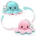 CS COSDDI Pieuvre Peluche Reversible Porte-clés, Doudou Pieuvre Reversible Porte-clés, Poulpe Flip Poupée danimaux en Peluche de Poulpe Réversible Cadeaux de Jouets Créatifs pour Enfants Famille